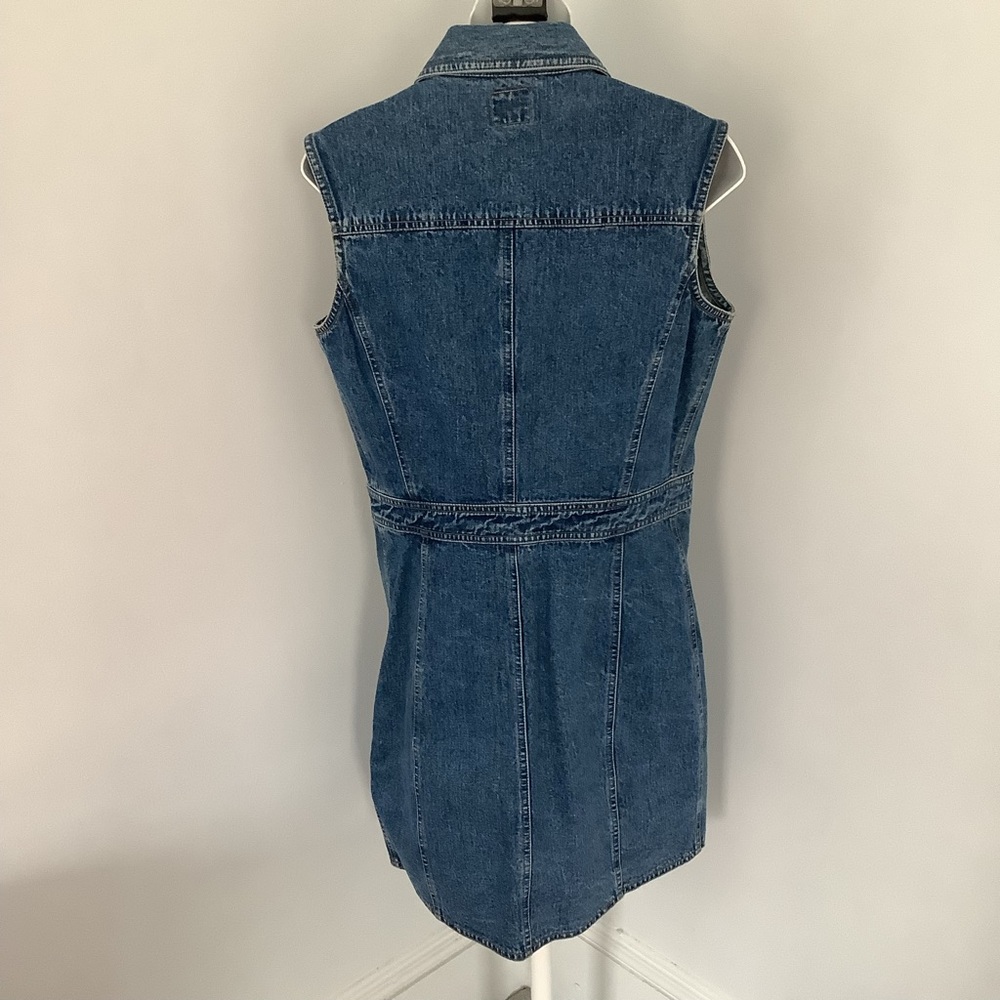 Gap Vintage Sleeveless Buttondown Denim Dress Sz. 12 - Picture 8 of 8